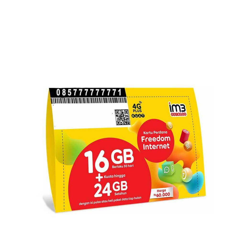 SUPER CANTIK NOMOR CANTIK IM3 OKTA 7 KARTU PERDANA INDOSAT 4G NOMER SERI 77777777 7777777 777777 777