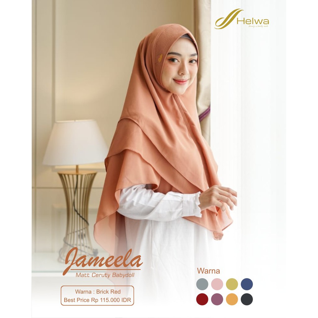 Khimar Cerruty Jamella Helwa // Hijab Khimar 3 layer // Khimar Ceruty Babydoll Premium