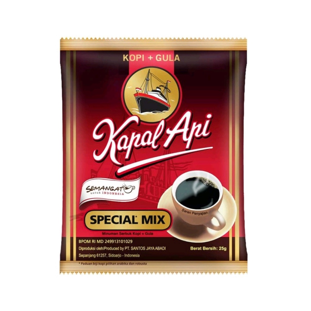 

Kopi Kapal Api renceng isi 10 sachet