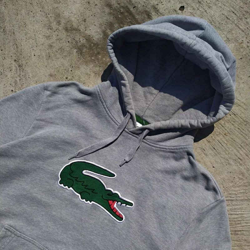 JAKET HOODIE LACOSTE BIG LOGO/lacoste original/LACOSTE SECOND/pakaian cowok/ fashioncowok/jaketcowok