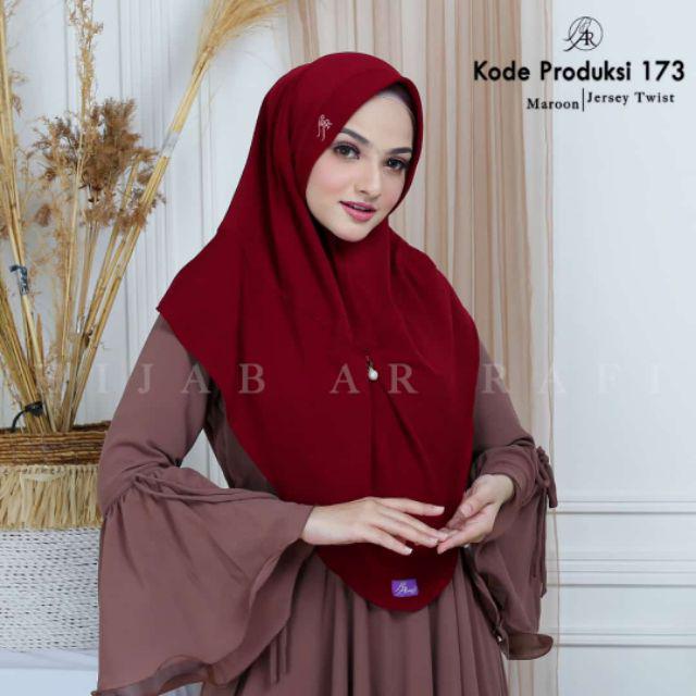Hijab Ar Rafi AR 399 hijab instan new arrival || INAYAHHIJAB-Maroon