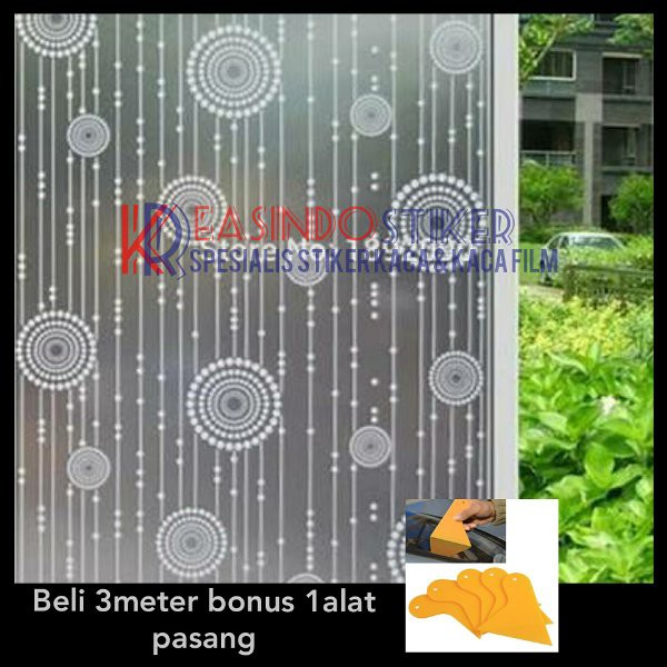 STIKER KACA MOTIF BULET" KECIL