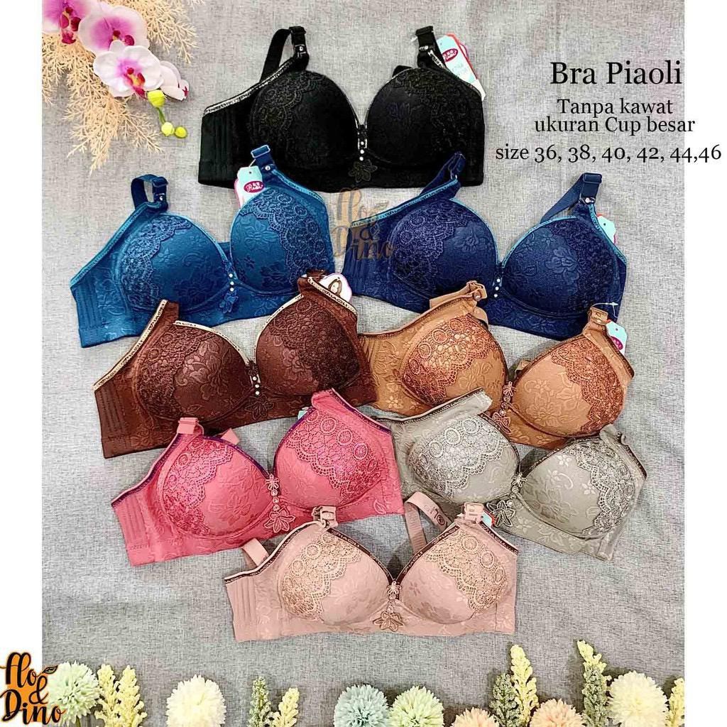 12 PCS PIAOLI | BRA KAIT 3 SUPER JUMBO Bra Wanita Tanpa Kawat | BH Piaoli Motif 913