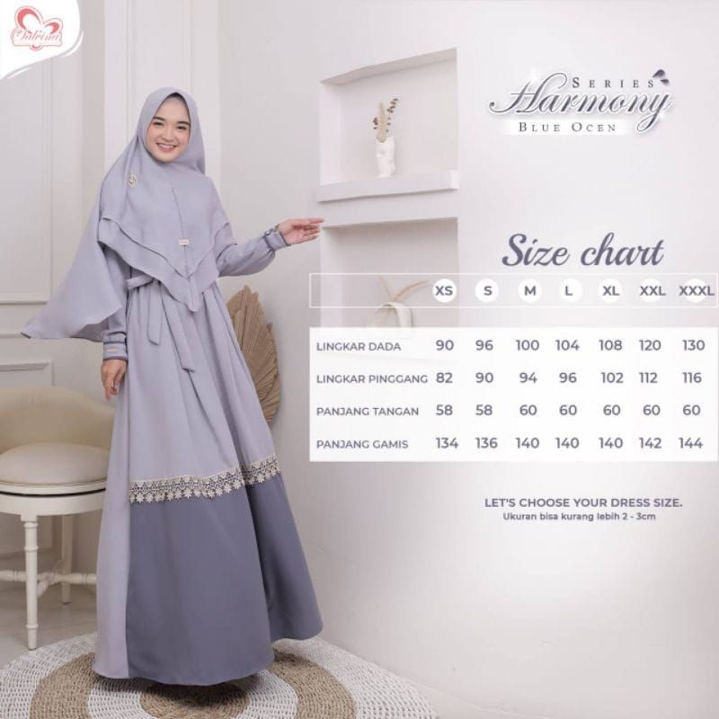 SALVINA HARMONI SET KHIMAR/GAMIS KEKINIAN 2022/GAMIS KELUARGA/GAMIS CANTIK/GAMIS MODERN/GAMIS SIMPLE