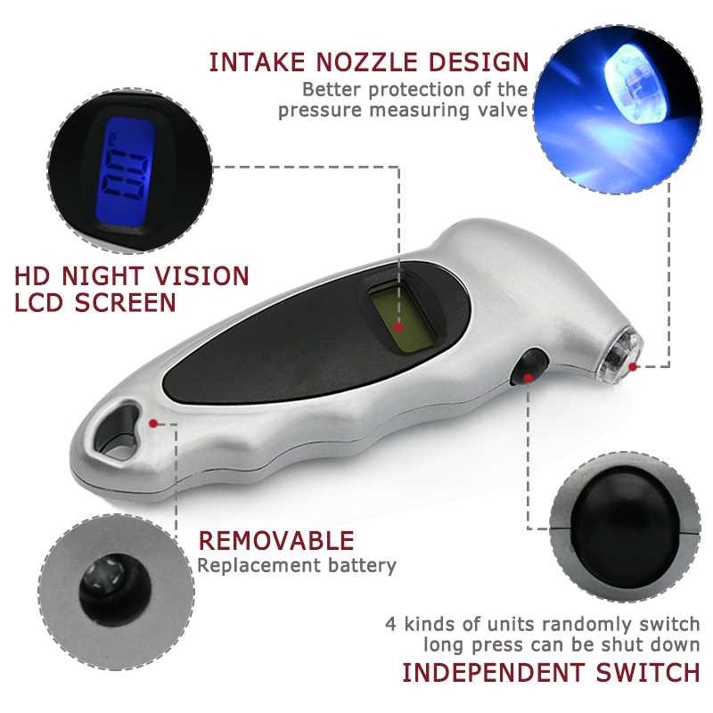 Pengukur Tekanan Ban Mobil Digital LCD Manometer - ST1005