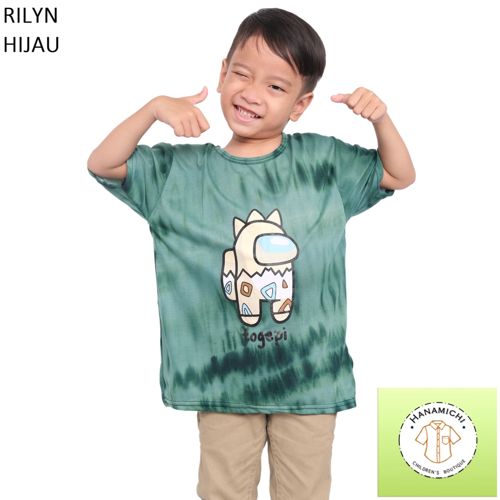 Hanamichi RILYN Baju Kaos Sablon Anak Tie Dye Lengan Pendek