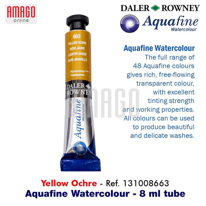 

DALER-ROWNEY Aquafine Watercolour 8 ml - Cat Air Lukis - YELLOW OCHRE - 131008663