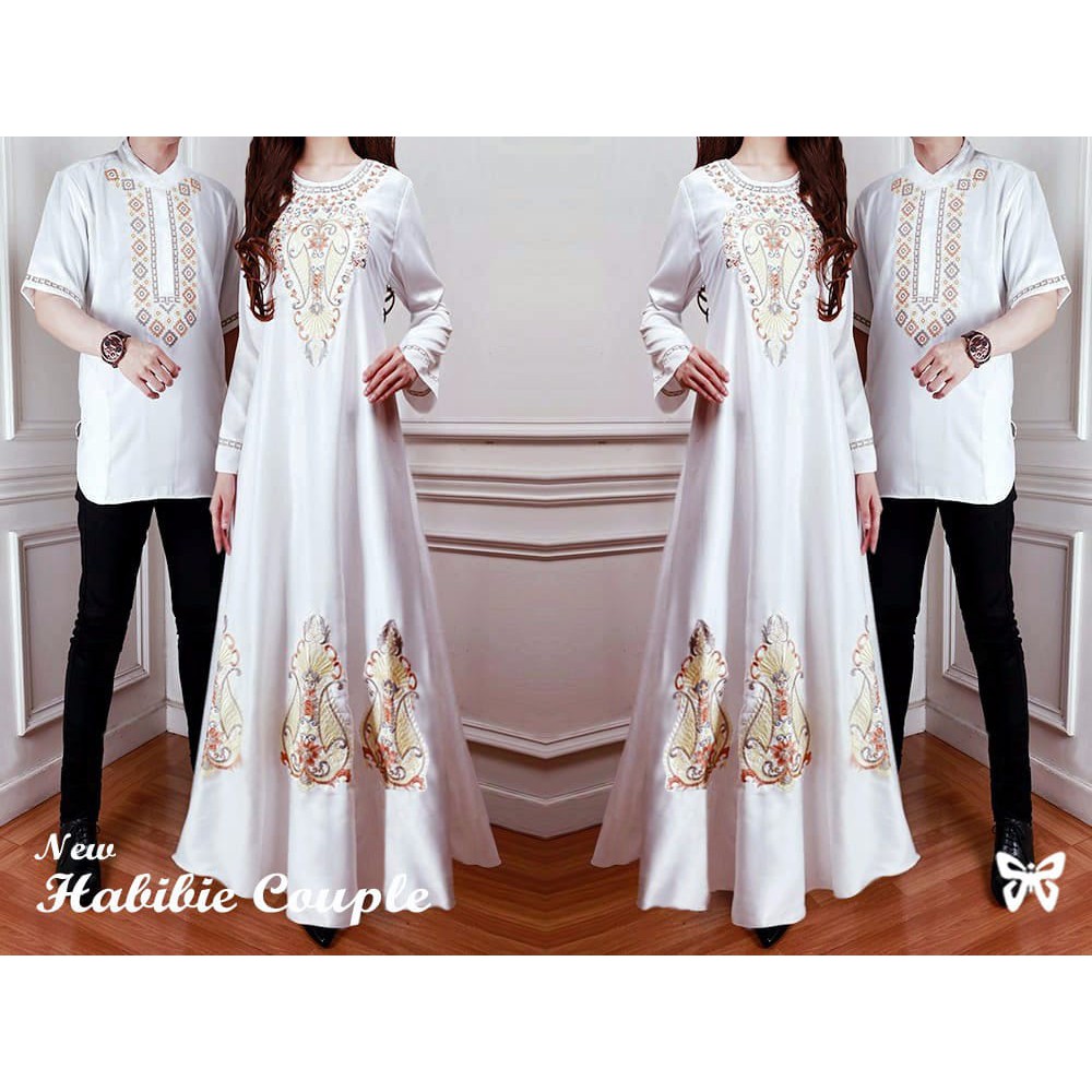 D02 Habibi Couple Habibi Couple, maxi tangan panjang seleting belakang