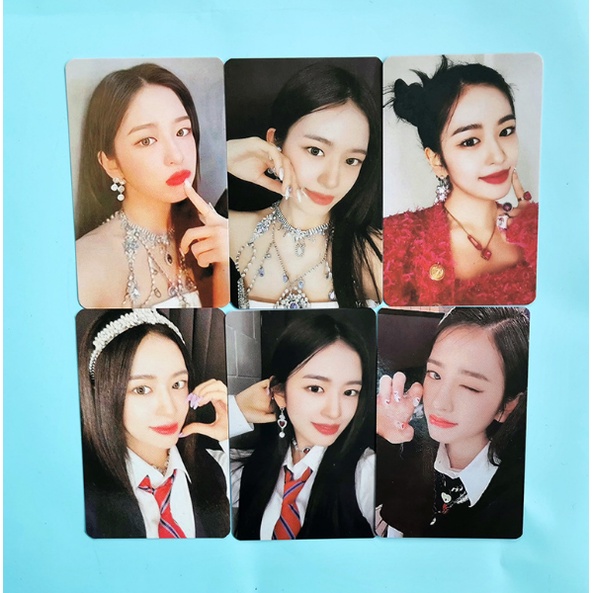 6pcs / set Kartu Foto album Je wonyoung yujin Slang liz leeseo rei