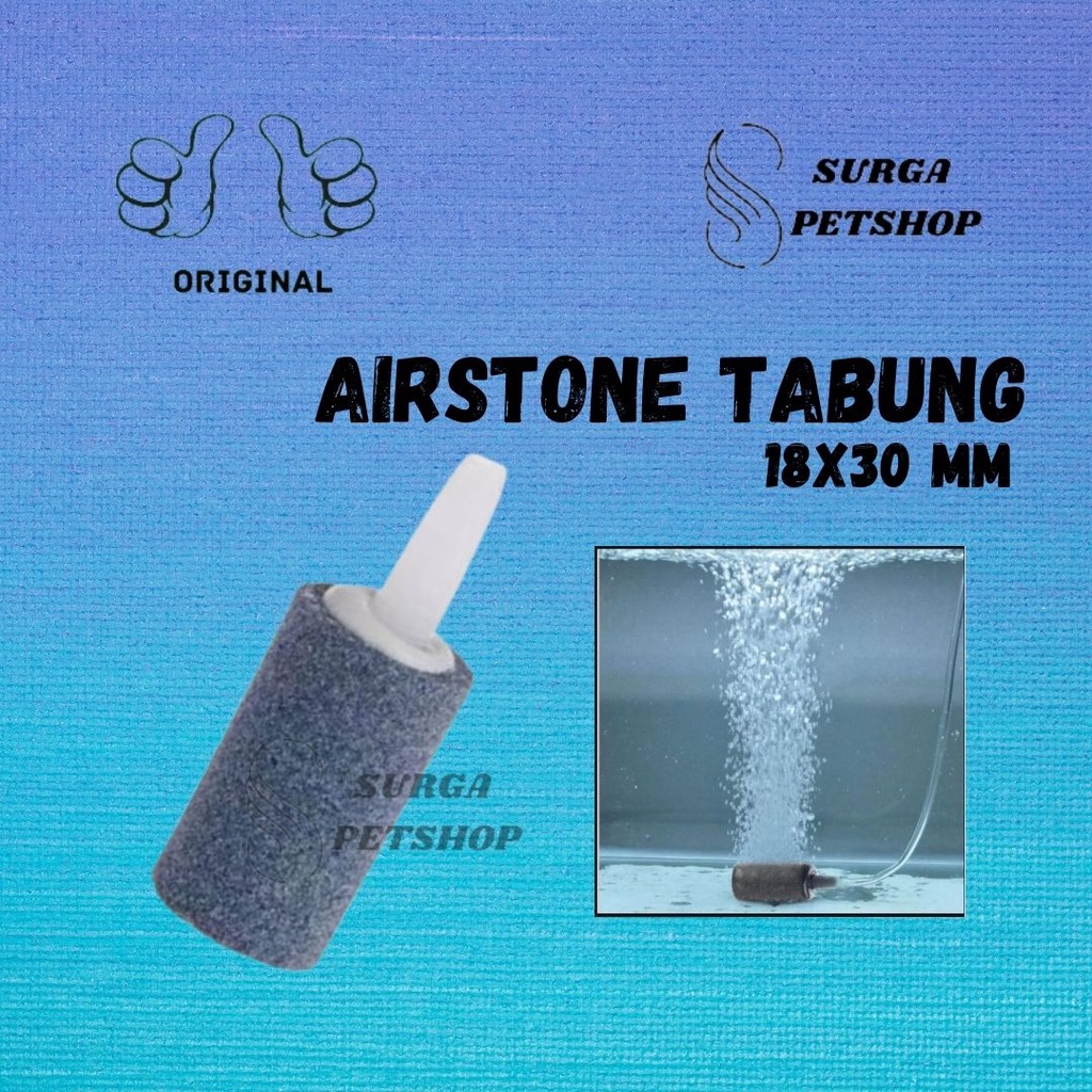 AIRSTONE TABUNG Air Stone 18 x 30 mm 1,8 x 3 cm Aquarium Oksigen D2 L3 batu Aerator gelembung udara bubble O2 ikan akuarium kolam koi aquascape aerasi