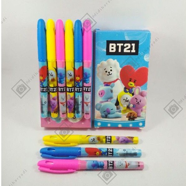 

Pulpen Gel BT21 / Pena Bts / Pen Karakter Lucu 0.38mm