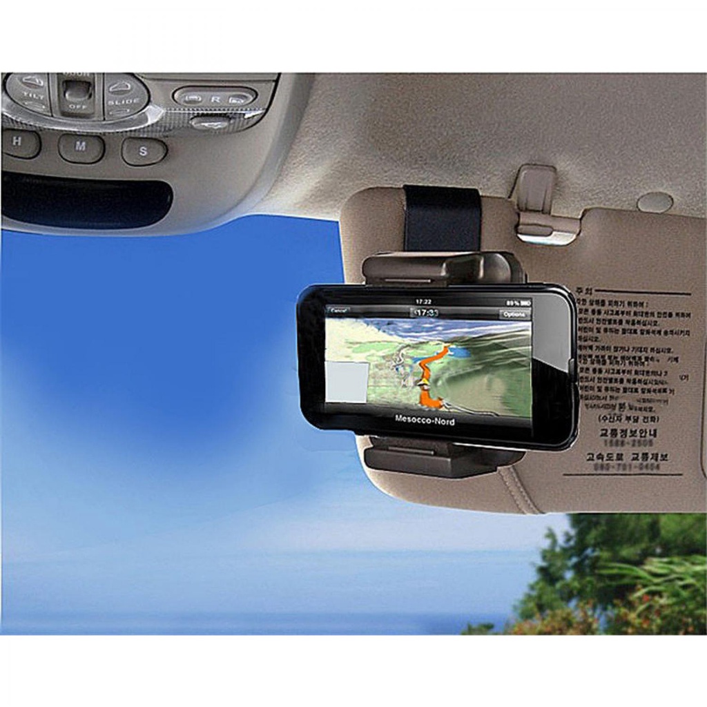 Powstro Universal Smartphone Car Holder Sun Visor 360 degree - XMX01