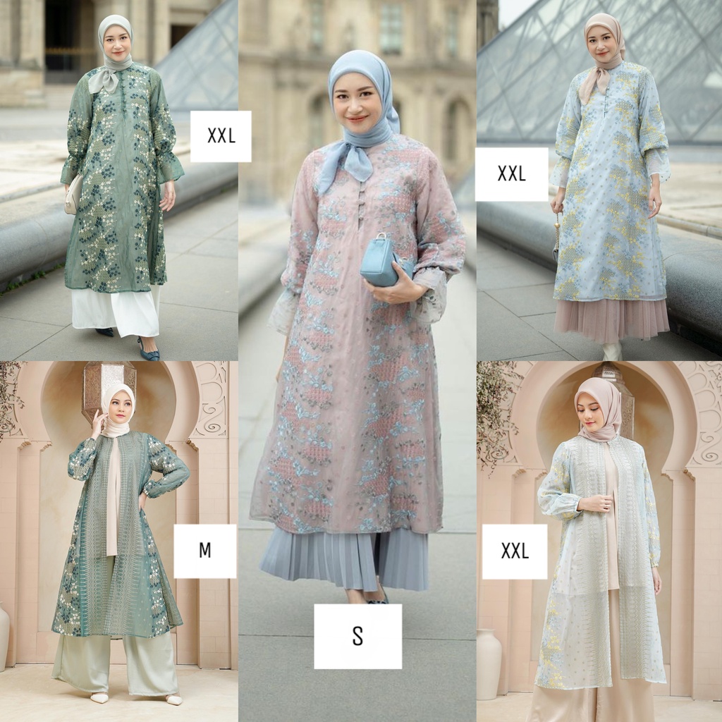 CHARLOTTE TUNIK & CHERYL OUTER Blush Azure Pine by Heaven Lights