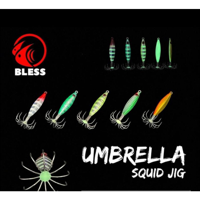 jig umpan cumi / bless umbrella squid jig 40gr