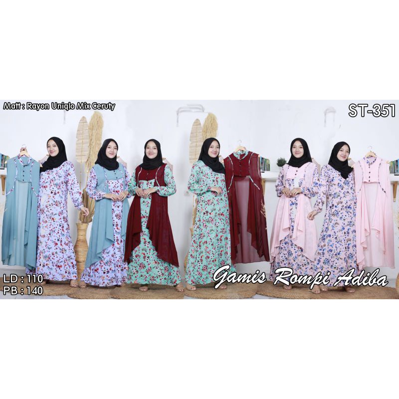 Baju Gamis Wanita Terbaru Rompi by Melmy collection