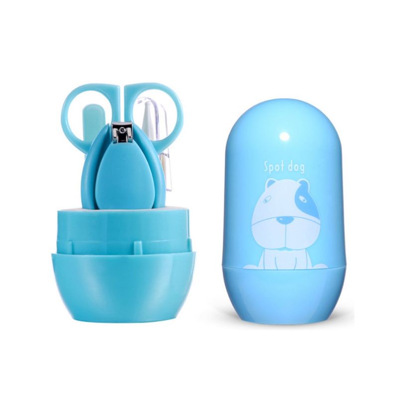 Set Gunting Kuku bayi, Pembersih Hidung bayi, Penghalus kuku bayi, Baby Nail Clipper 4in1