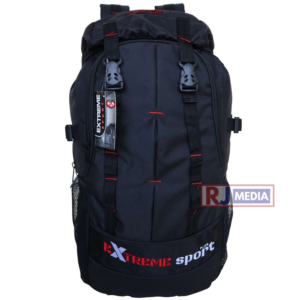 [COD]Ransel Gunung Carrier Extreme Besar Warna Hitam Tas Punggung Travelling Tas Hiking Pria Olahraga Camping Gunung Outdoor Bahan Tebal Kuat Awet Muat Banyak