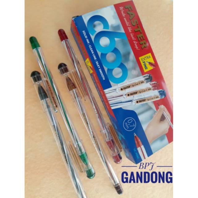 

Ballpoint/Pulpen faster c600 Tinta Hitam Satuan