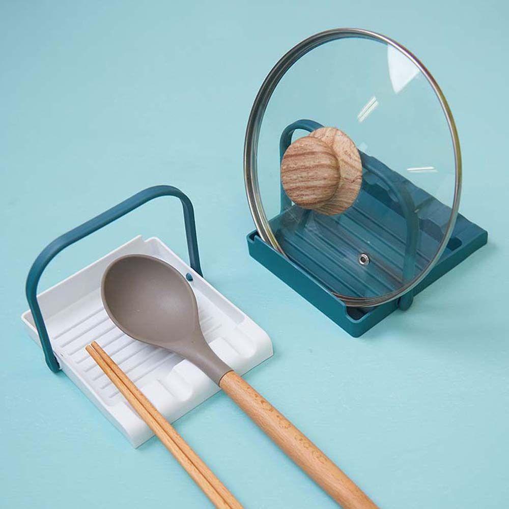 [Elegan] Dudukan Tutup Panci Berdiri Praktis Dengan Pengait Penyimpanan Soup Spoon Spoon Rest