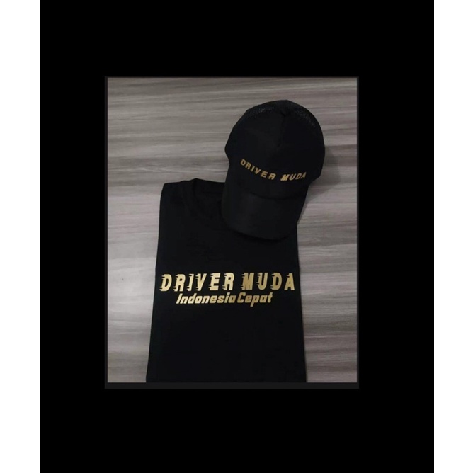 KAOS DRIVER MUDA INDONESIA CEPAT BONUS TOPI