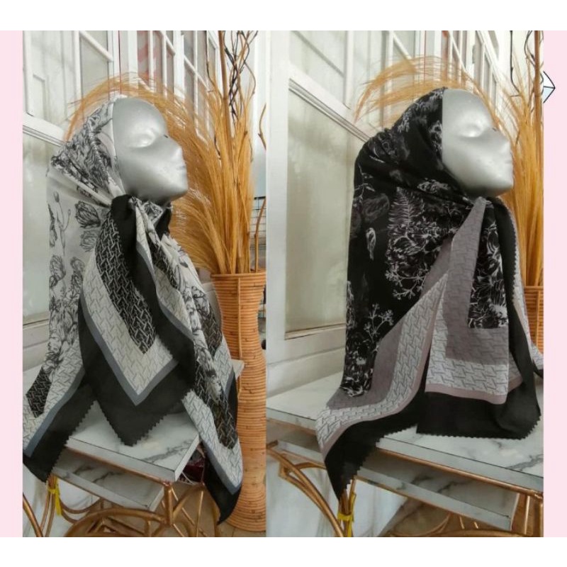 fhii olshop // voal motif premium // segi empat voal motif bunga // voal premium