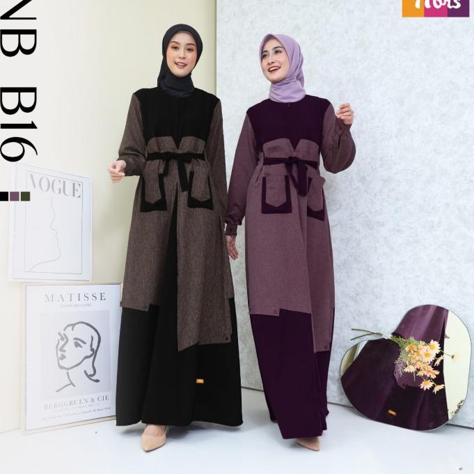 Harga Bersahabat.. PROMO GAMIS NIBRAS TERBARU NB B43 GAMIS MUSLIMAH NIBRAS DISKON