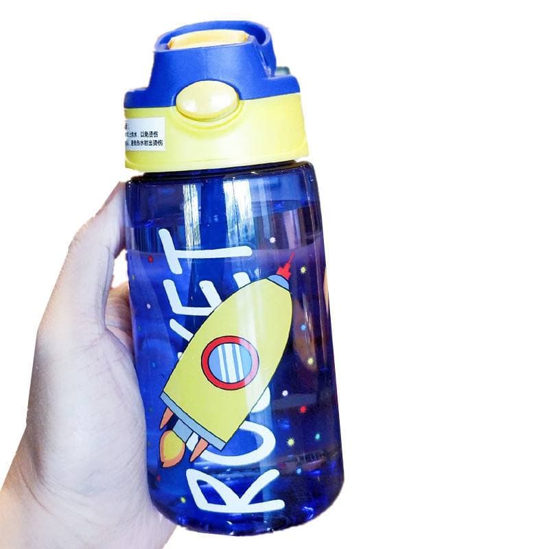 New - Botol Minum Anak Ukuran Besar Motif Ocean World dengan Sedotan BPA FREE 480ml BT04