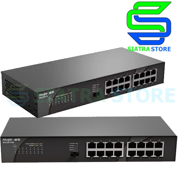 RUIJIE RG-ES116G 16 Port Gigabit Metal Casing Unmanaged Switch