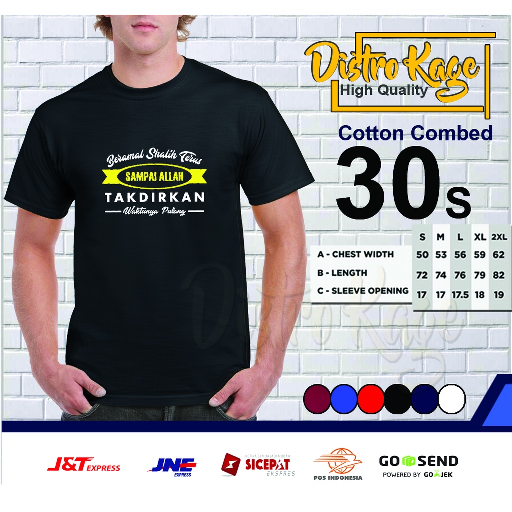Baju Kaos Pria Sampai Allah Takdirkan Waktunya Pulang Ukuran Dewasa Unisex Cotton Combed 30s Distro 