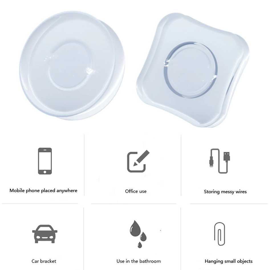 Gel Pad HP anti slip Holder HP Plus Organizer Kabel earphone FLOURISH Holder Smartphone Nano Adhesive Sticky Rubber Pad - BIS265 Multifunction Anti-Slip Mat Car Dashboard Sticky Pad Washable Non Slip Mat Headphone Storage Nano Phone Holder