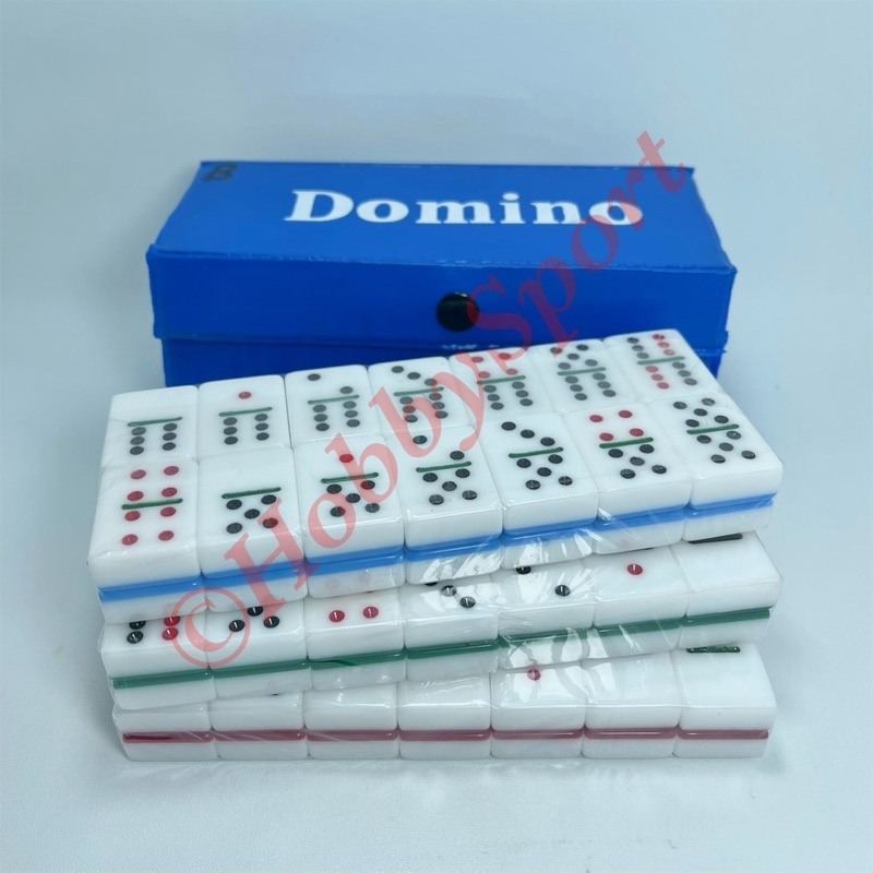 Domino Batu Kecil B + Tas Gaple Balok Akrilik Dam Mahjong Game Tipis