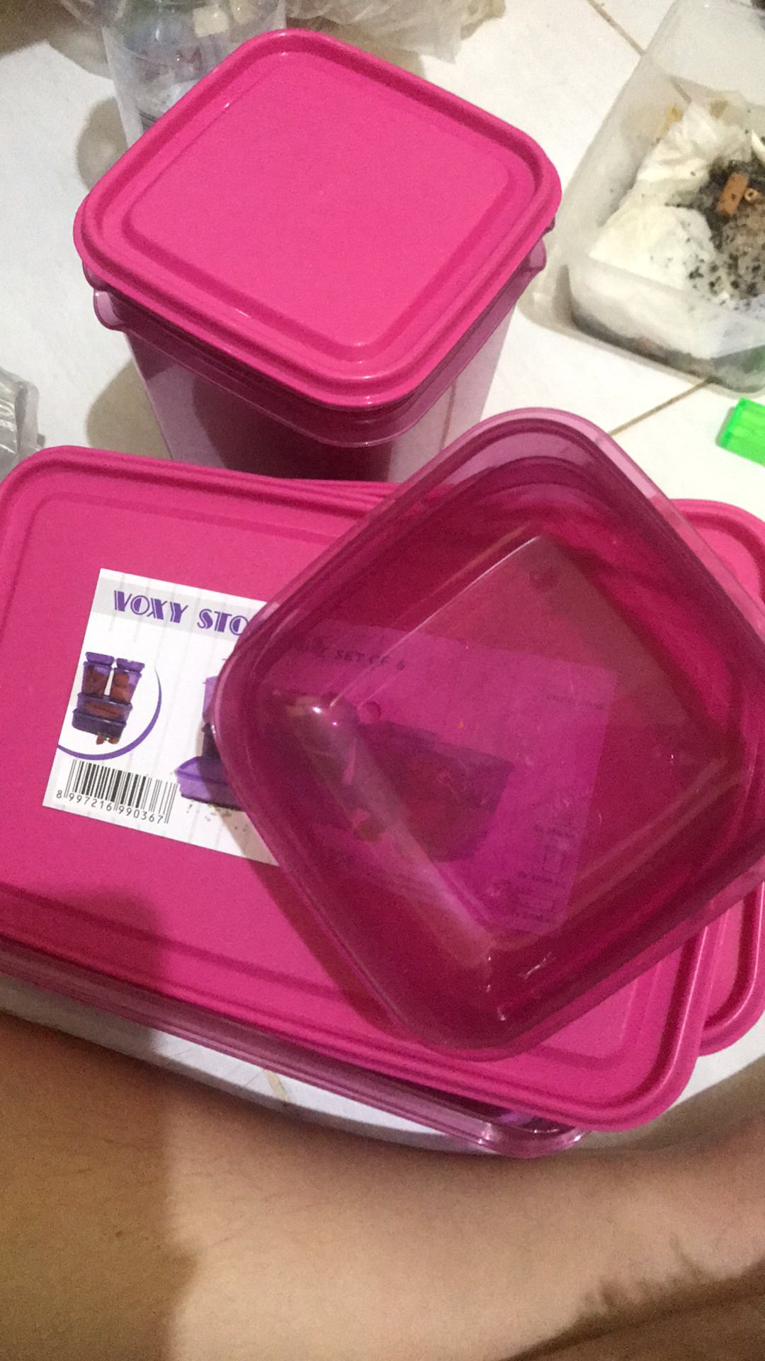 Cpm Voxy Wadah Makanan Plastik Tebal Set Isi 6