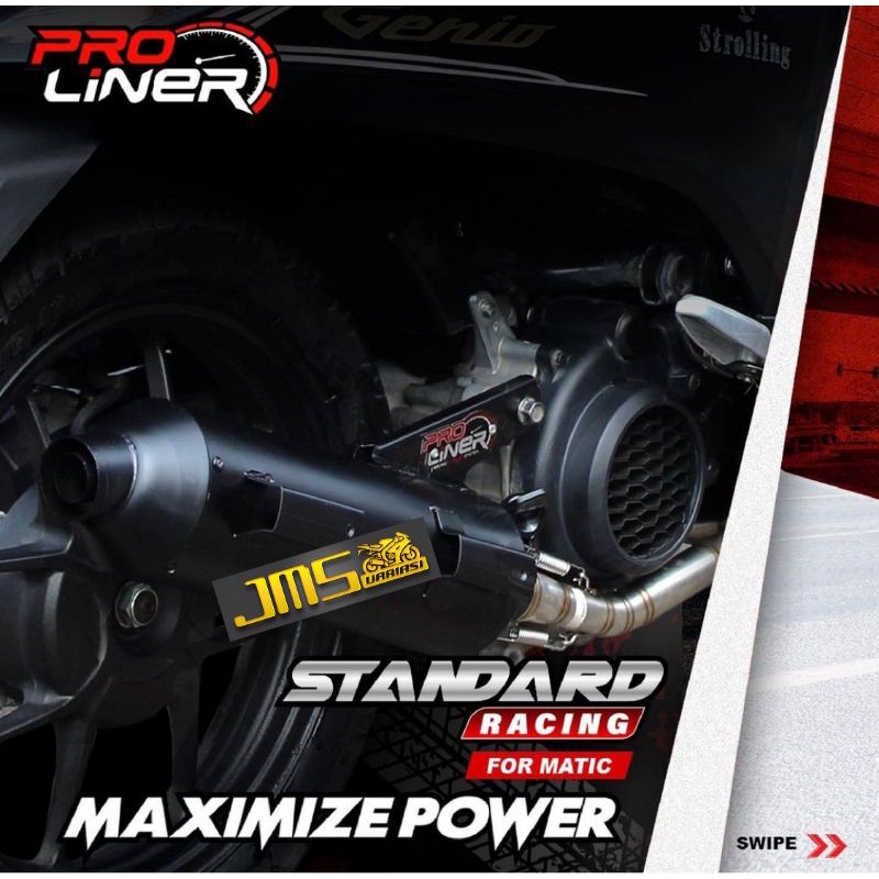 knalpot standar racing proliner original leheran las cacing Mio m3 nmax new nmax old Vario 125/150 beat karbu beat fi beat 2020 genio Scoopy fi