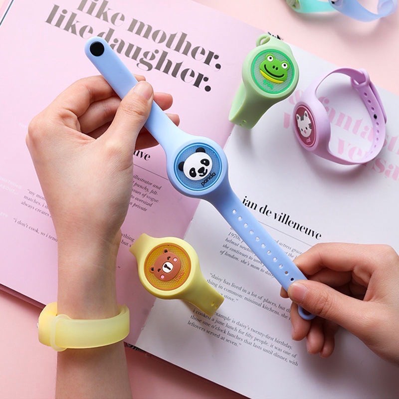 Gelang Anti Nyamuk Bayi / Anak + LED Karakter Gelang Lucu Gelang Jam Tangan Aroma Wangi (BIC)