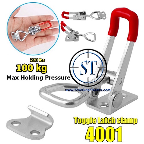 GH-4001 Holding Toggle Clamp Quick Metal Alat Bantu Jepit Horizontal Metal Hold Latch Penjepit Push Pull Type Penahan Holder