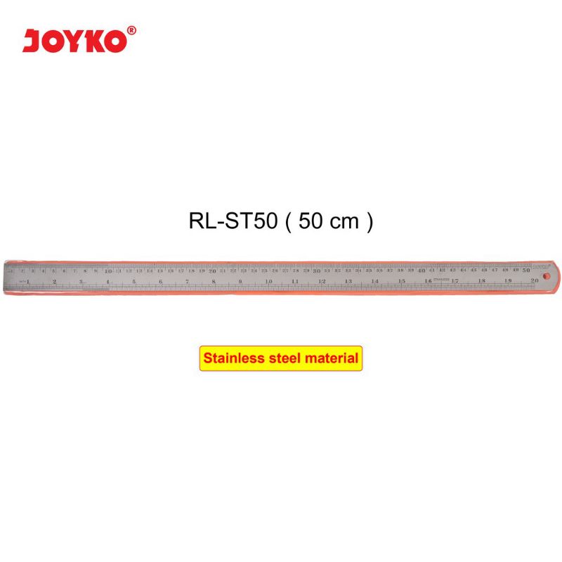 Joyko Stainless Steel Ruler 50cm Penggaris Besi Joyko 50 cm penggaris besi 30 cm