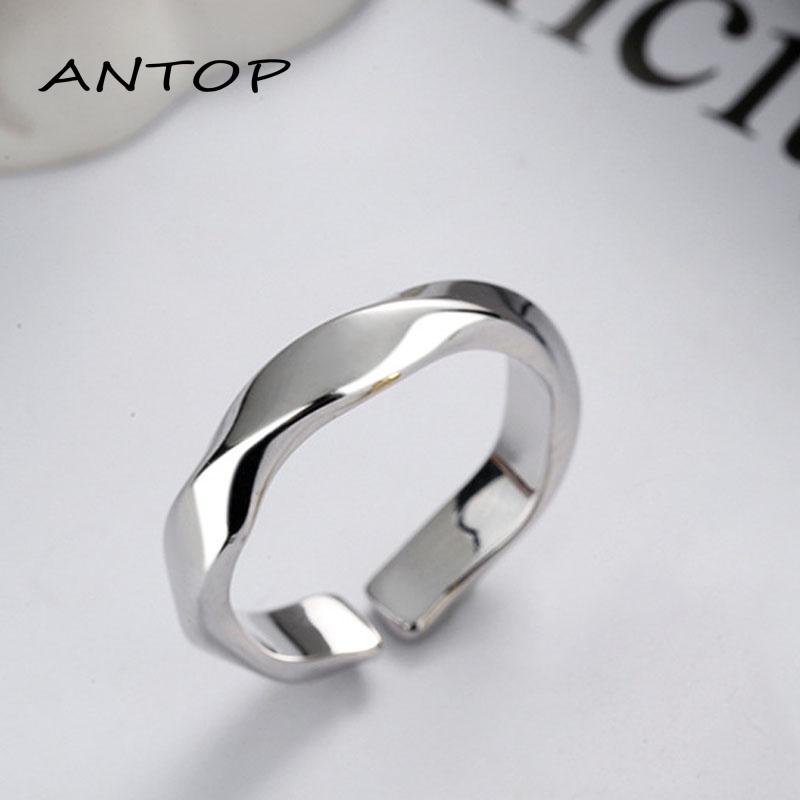 Cincin Model Terbuka Gaya Vintage Punk Bentuk Twist