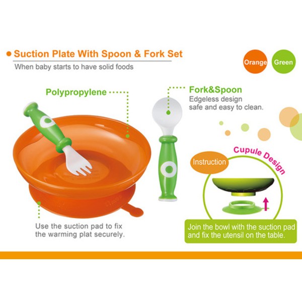 Simba Suction Plate With Spoon &amp; Fork Set