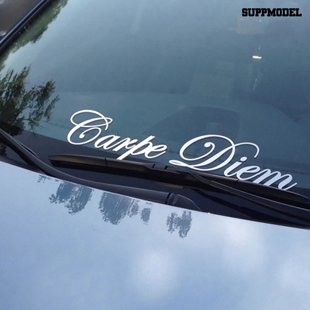 Carpe Diem Sticker Decal Dekorasi Kaca Depan Mobil Motif Tulisan Carpe