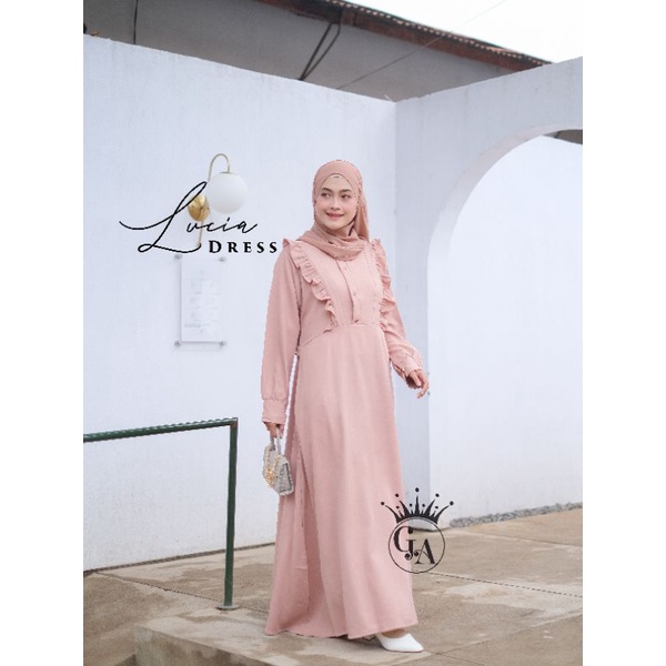 PROMO / NEW... GERAI ALISHA ORI // LUCIA DRESS // MAXI // Gamis / Gamis muslimah // Gamis Itycrepe // Gamis Busui // Gamis basic // Gamis syar'i // Maxy Dress