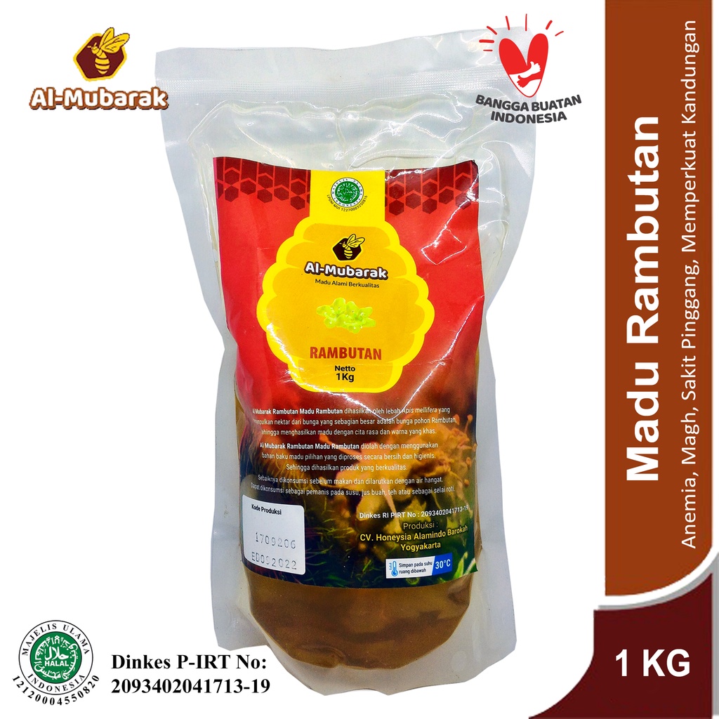 

MADU RAMBUTAN AL-MUBARAK 1KG REFILL Madu Murni 100% Madu Asli 1 KG