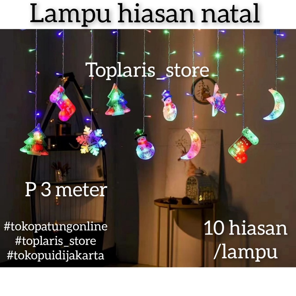 Lampu Natal  LED Unik Lucu Full Nyala 022