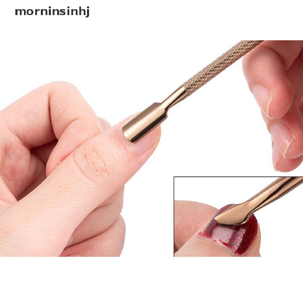 Mor Sendok Pendorong Kutikula Bahan Stainless Steel Untuk Manicurenail Art