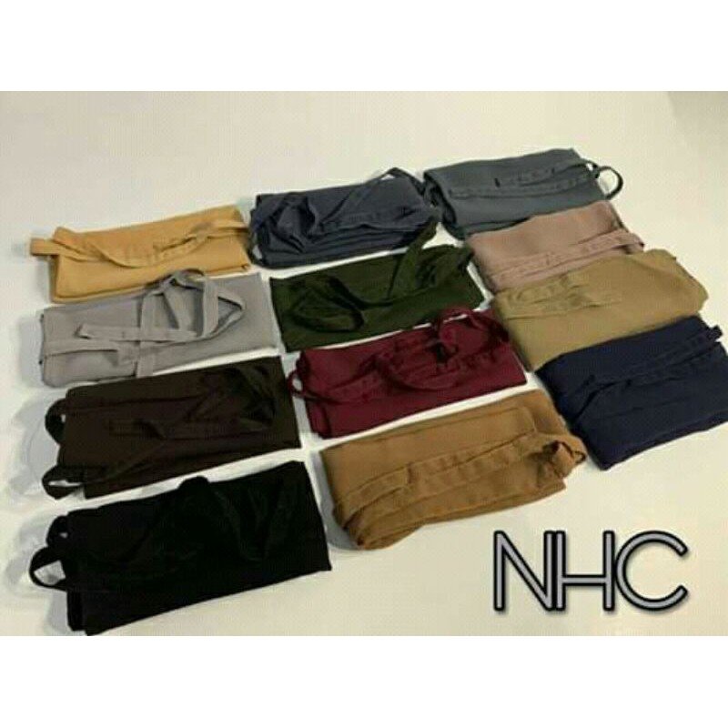 Cadar/Niqab Tali Sifon Silky Tanpa Jahitan Dibawah Mata