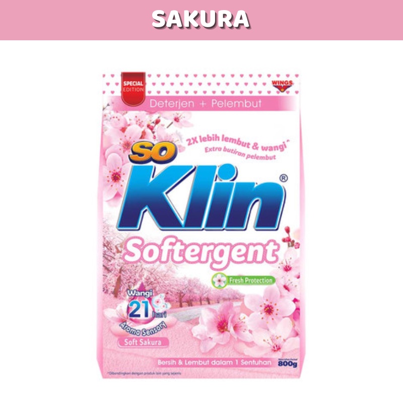 Soklin Powder Detergent Softergent 770gr