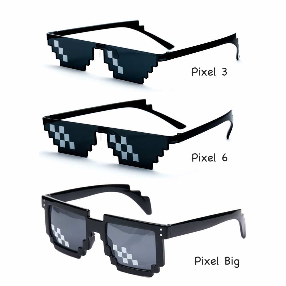 Anti UV Pixel [ Big ] Sunglasses - Kacamata Pria &amp; Wanita - PIXEL Thug Life