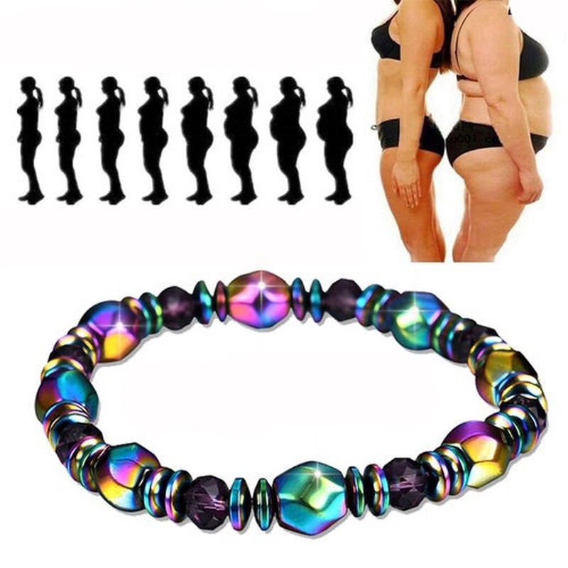 Gelang kesehatan Perawatan Biomagnetik Hitam Hematit Magnet Menurunkan Berat Badan Bracelet-4