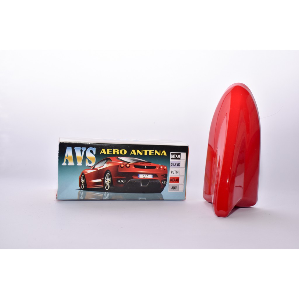 Antena Sirip Hiu MERAH Variasi Model Aero Sharkfin RED Antenna Aero AVS Kinclong Mengkilap