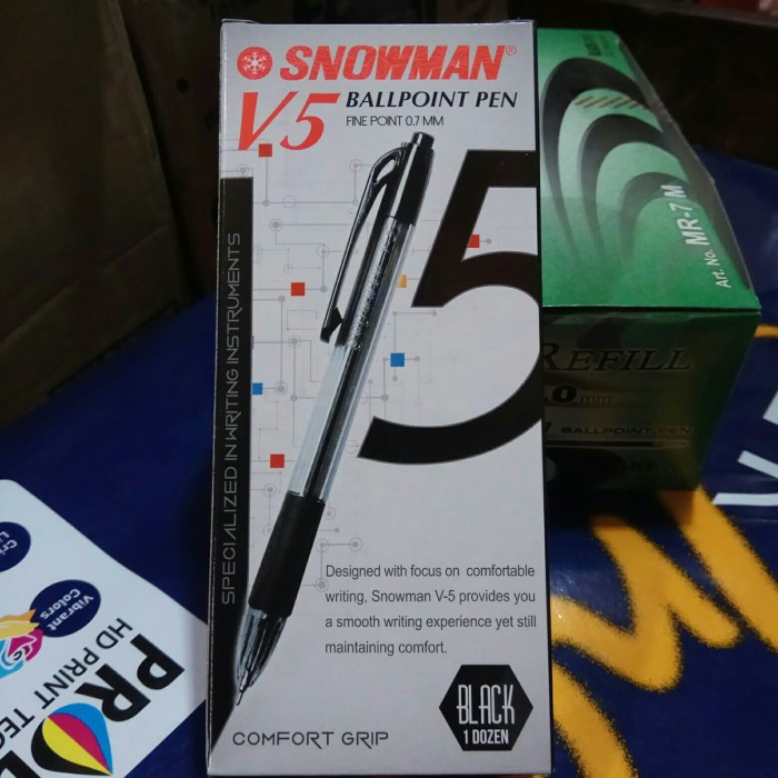 

Hari Ini Pulpen Snowman V-5 0.7 Mm (Isi 12 Buah) Bergaransi