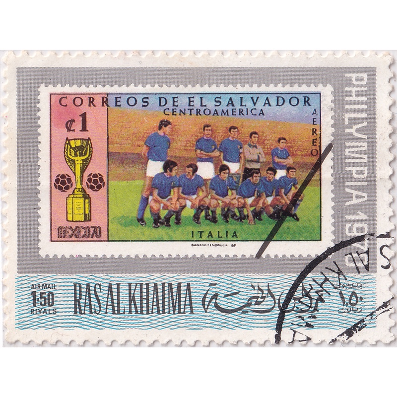 

Prangko Ras al Khaima 1970 - Airmail - International Stamp Exhibition "PHILYMPIA '70" - London, England - PP